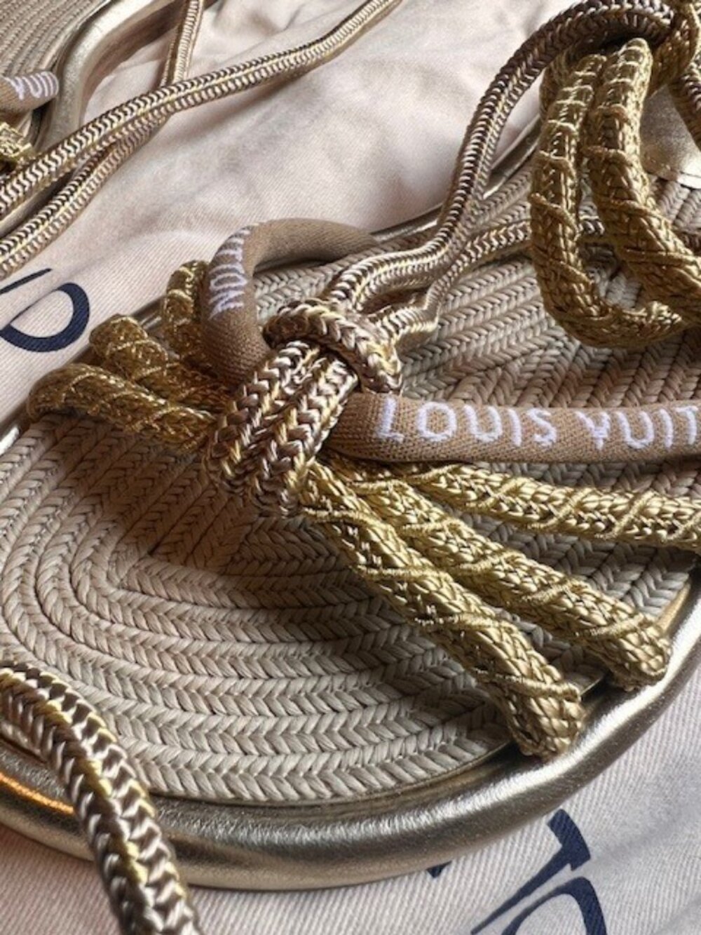 Strappy Tie Louis Vuitton Sandals - Picture 3 of 9